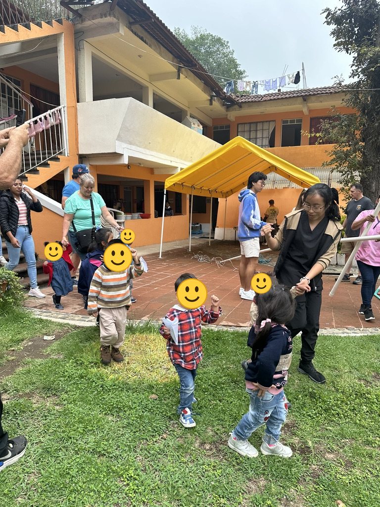 Children playing in the yard
